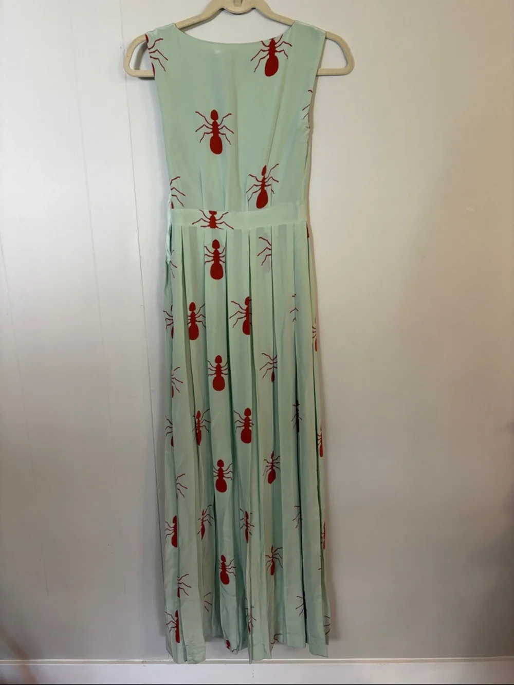 CHARLOTTE BY CHARLOTTE TAYLOR Fire Ants Maxi Dress Silk Size Zero - Picture 5 of 6